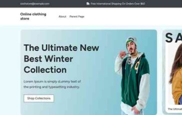 Online clothing store (screenshot desktop)