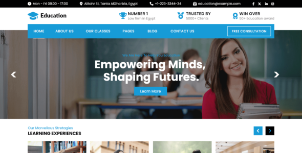 Online Education Classes (WordPress)