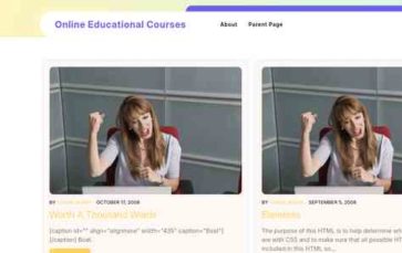 Online Educational Courses (screenshot desktop)