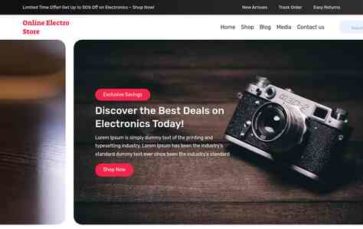 Online Electro Store (screenshot desktop)