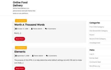 Online Food Delivery (screenshot desktop)