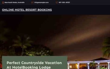 Online Hotel Resort Booking (screenshot desktop)