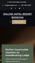 Online Hotel Resort Booking (screenshot mobile)