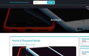 Online Mobile Accessories (screenshot desktop)