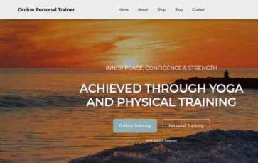 Online Personal Trainer (screenshot desktop)