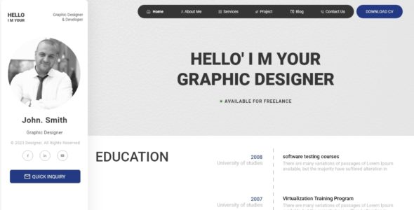 Online Resume (WordPress)