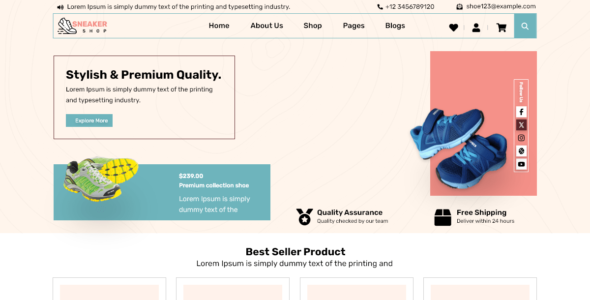 Online Sneaker Shop (WordPress)