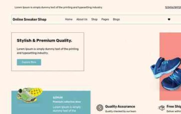 Online Sneaker Shop (screenshot desktop)