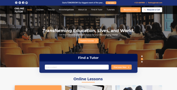 Online Tutor (WordPress)