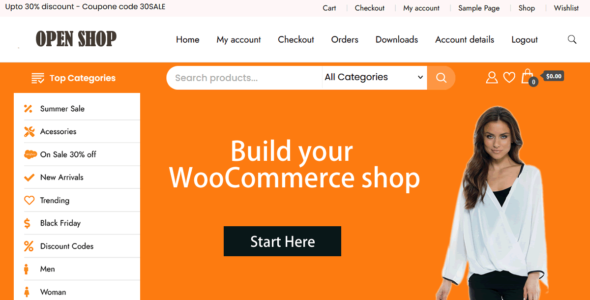 Open WooCommerce (WordPress)