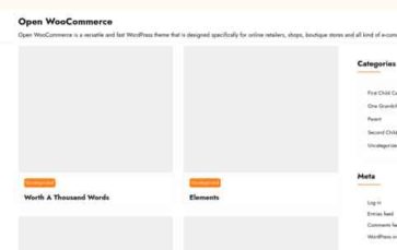 Open WooCommerce (screenshot desktop)