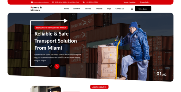 Packers And Movers (WordPress)