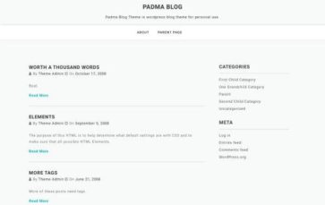 Padma Blog (screenshot desktop)