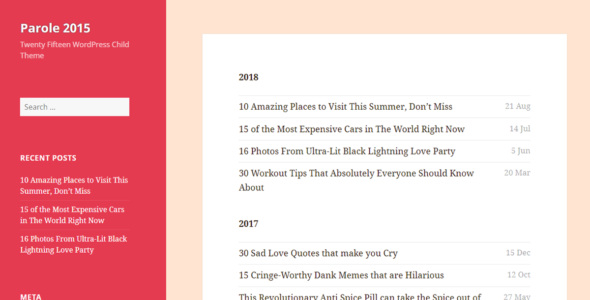 Parole 2015 (WordPress)