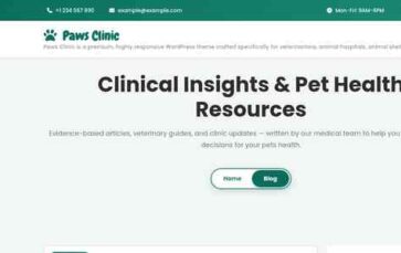 Paws Clinic (screenshot desktop)