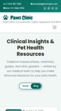 Paws Clinic (screenshot mobile)