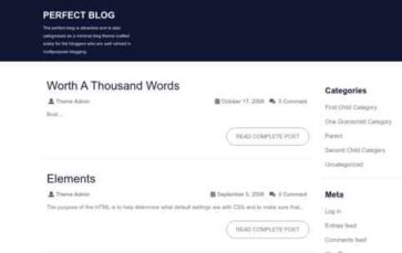 Perfect Blog (screenshot desktop)