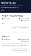 Perfect Blog (screenshot mobile)