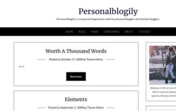 PersonalBlogily (screenshot desktop)