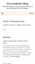 Personalistio Blog (screenshot mobile)