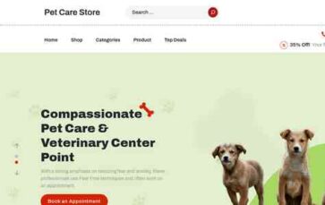 Pet Care Store (screenshot desktop)
