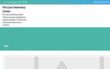 Pet Care Veterinary Center (screenshot desktop)