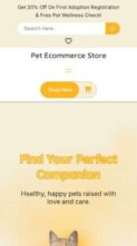 Pet Ecommerce Store (screenshot mobile)