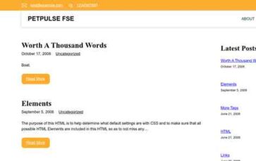 PetPulse FSE (screenshot desktop)