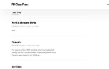 PH Clean Press (screenshot desktop)