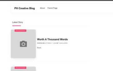 PH Creative Blog (screenshot desktop)