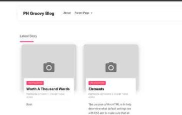 PH Groovy Blog (screenshot desktop)