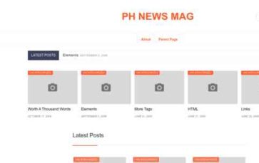PH News Mag (screenshot desktop)