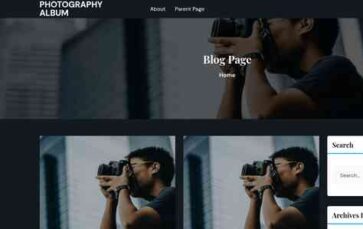 Photography Album (screenshot desktop)