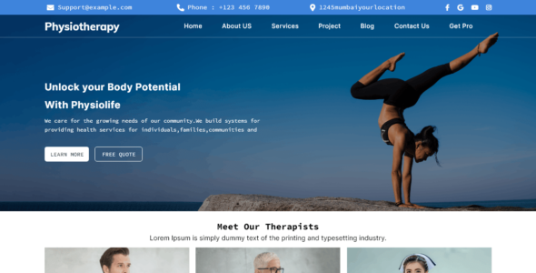 Physiotherapy Clinic (WordPress)
