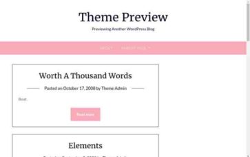 Pink Personal Blogily (screenshot desktop)
