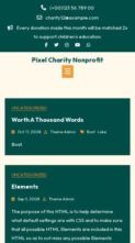 Pixel Charity Nonprofit (screenshot mobile)