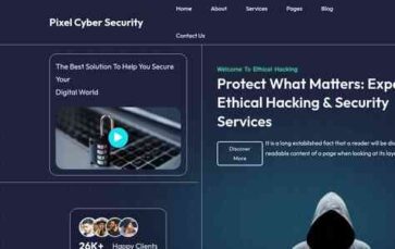 Pixel Cyber Security (screenshot desktop)