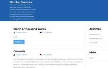 Plumber Services (screenshot desktop)