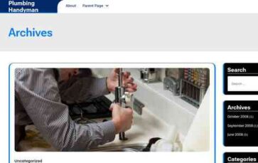 Plumbing Handyman (screenshot desktop)