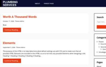 Plumbing Services (screenshot desktop)