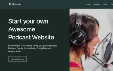 Podcastin (screenshot desktop)