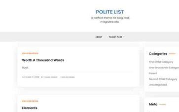 Polite List (screenshot desktop)