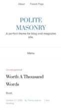 Polite Masonry (screenshot mobile)