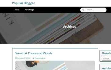 Popular Blogger (screenshot desktop)