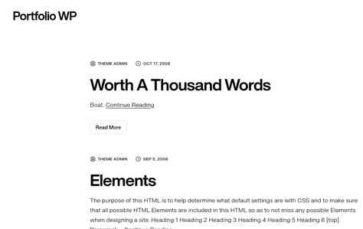 Portfolio WP (screenshot desktop)