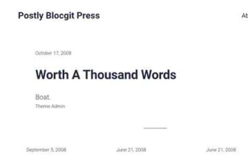 Postly Blocgit Press (screenshot desktop)
