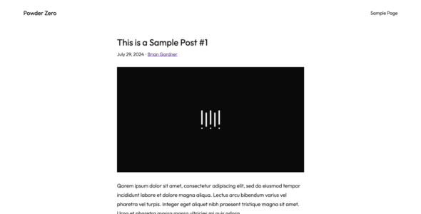 Powder Zero (WordPress)