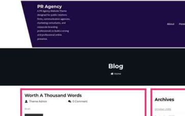 PR Agency (Unitythemes) - (screenshot desktop)