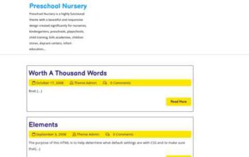 Preschool Nursery (screenshot desktop)