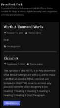 PressBook Dark (screenshot mobile)